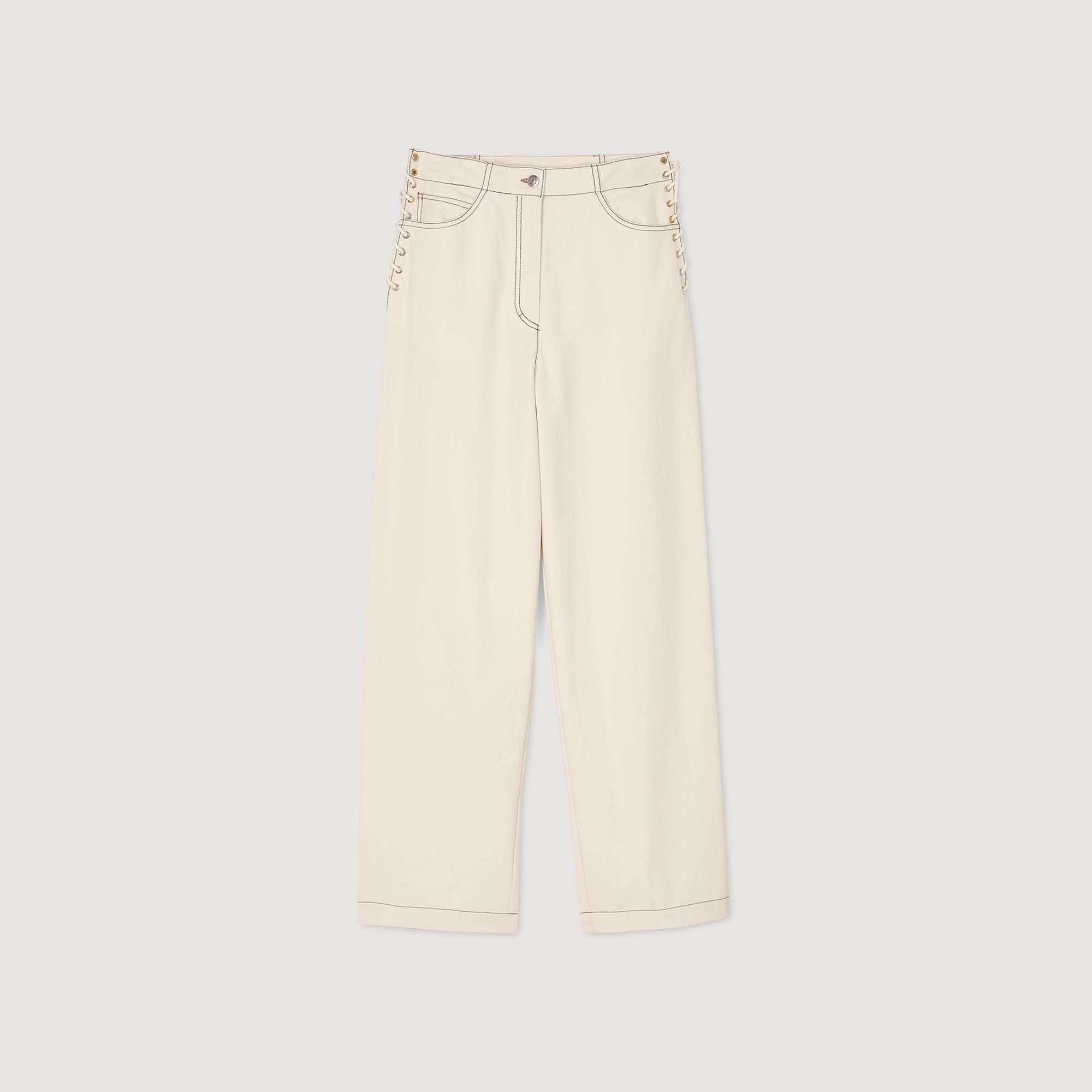 LACE-UP JEANS - 6