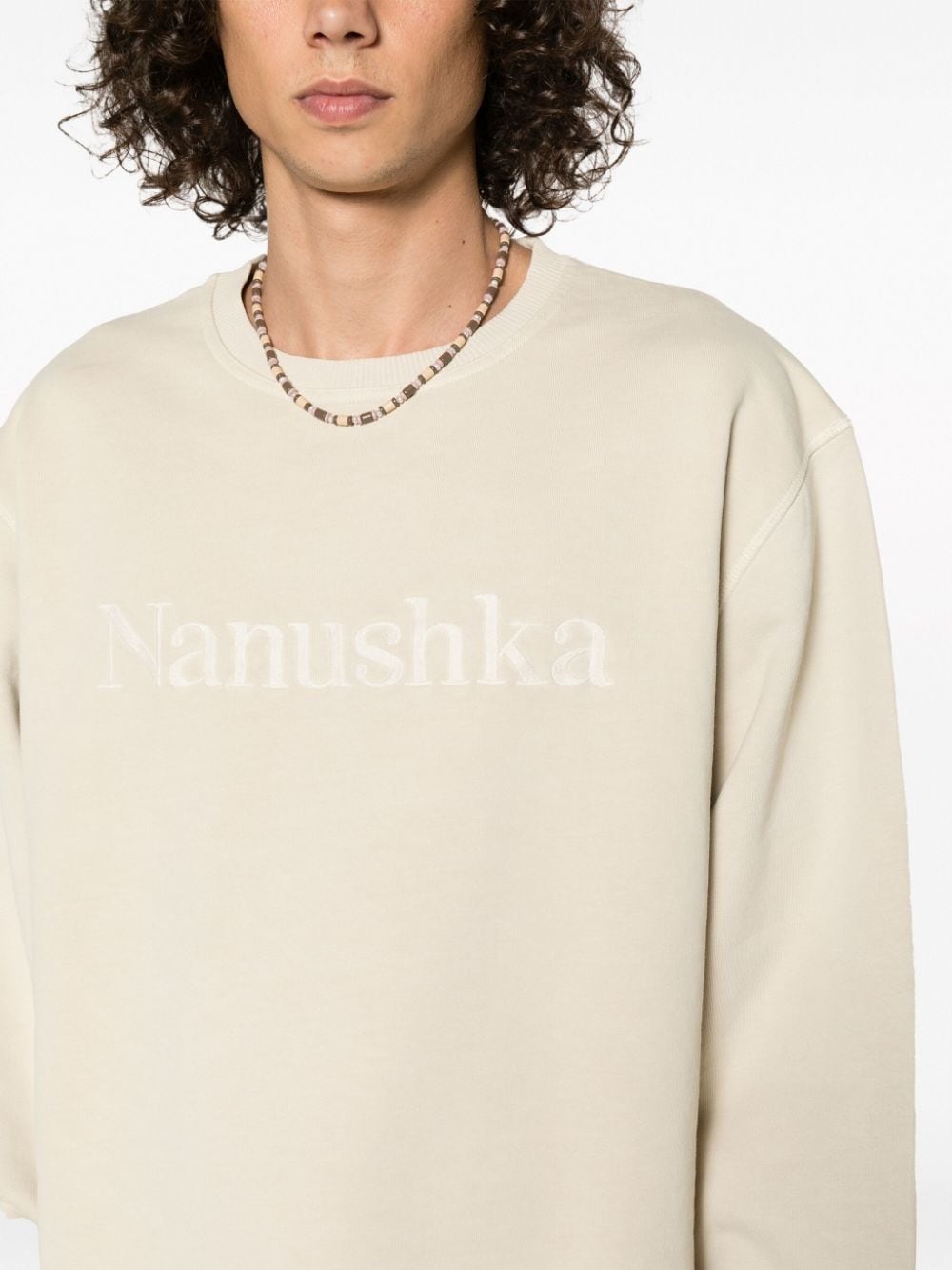 logo-embroidered cotton sweatshirt - 6