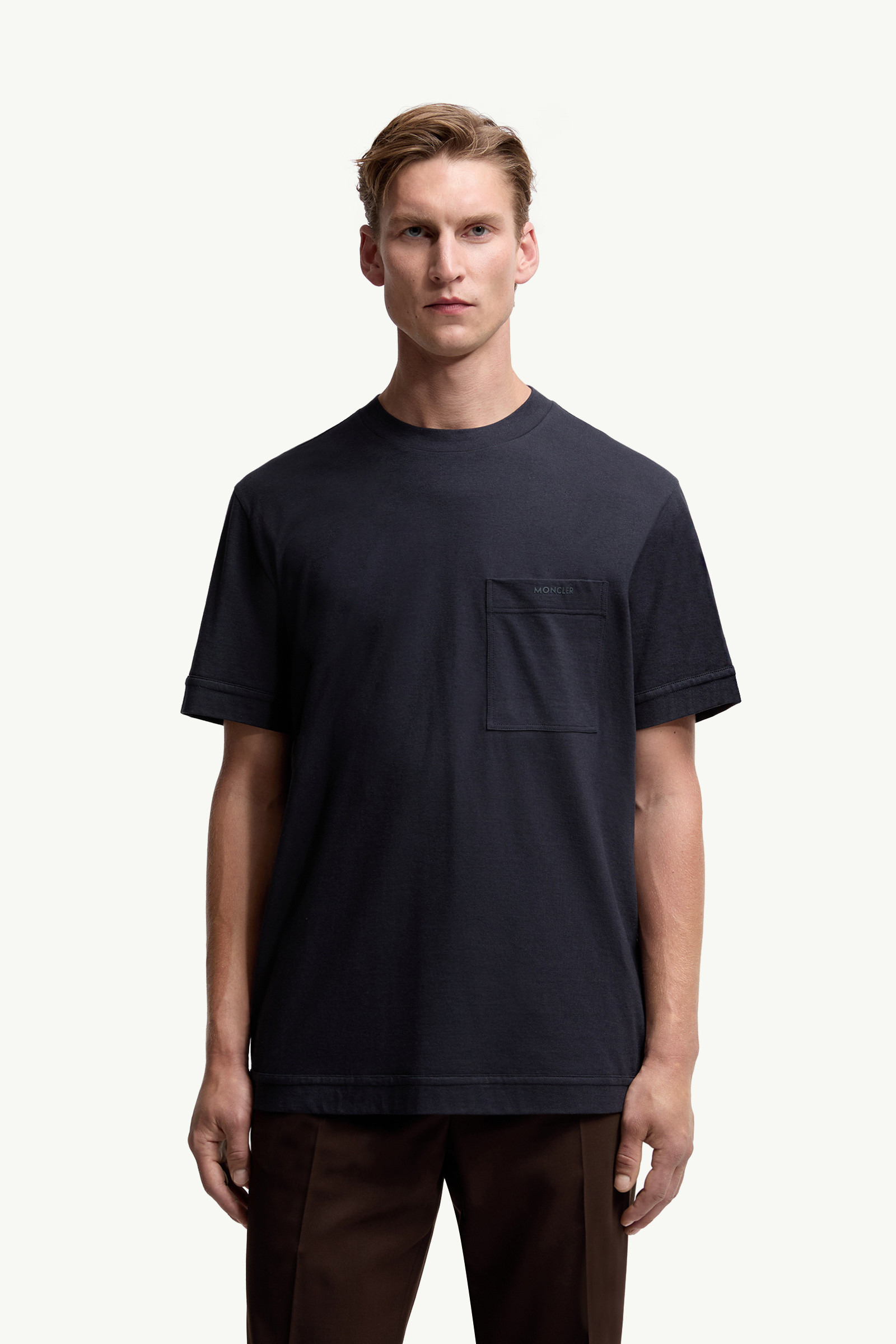 Logo Cotton & Silk T-Shirt with Pocket - 3
