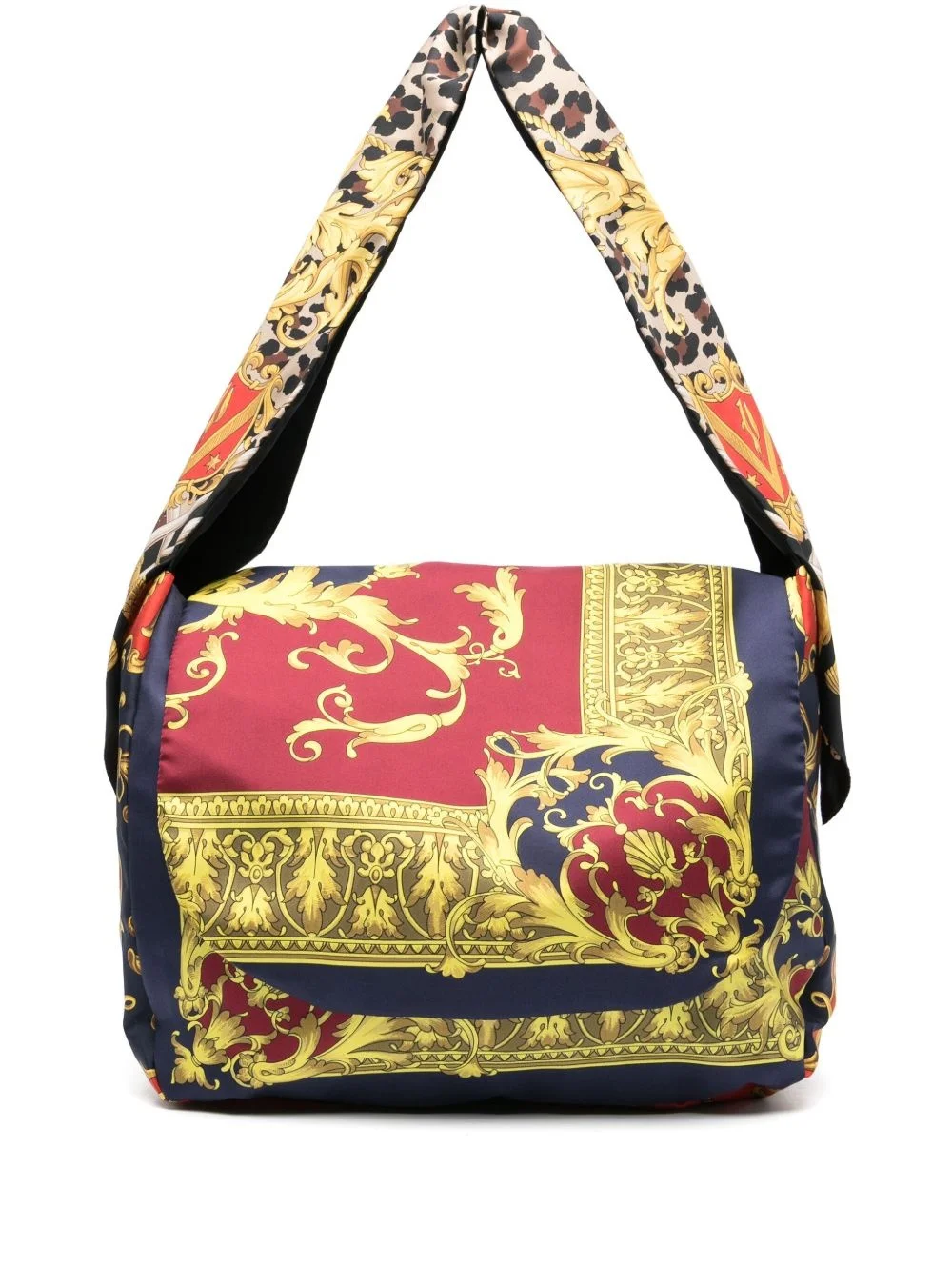 mix-print shoulder bag - 1