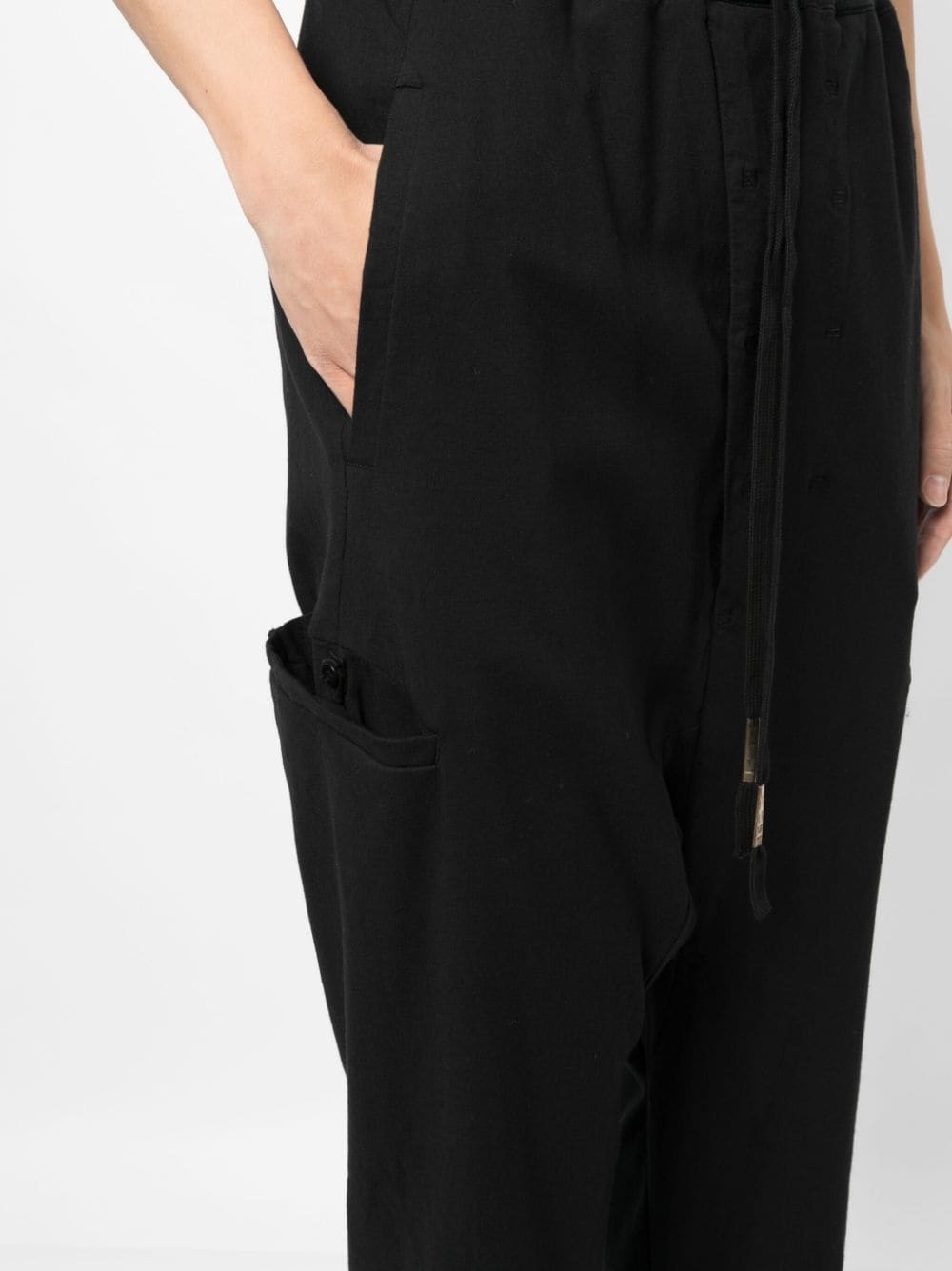 drawstring-elasticated track pants - 5