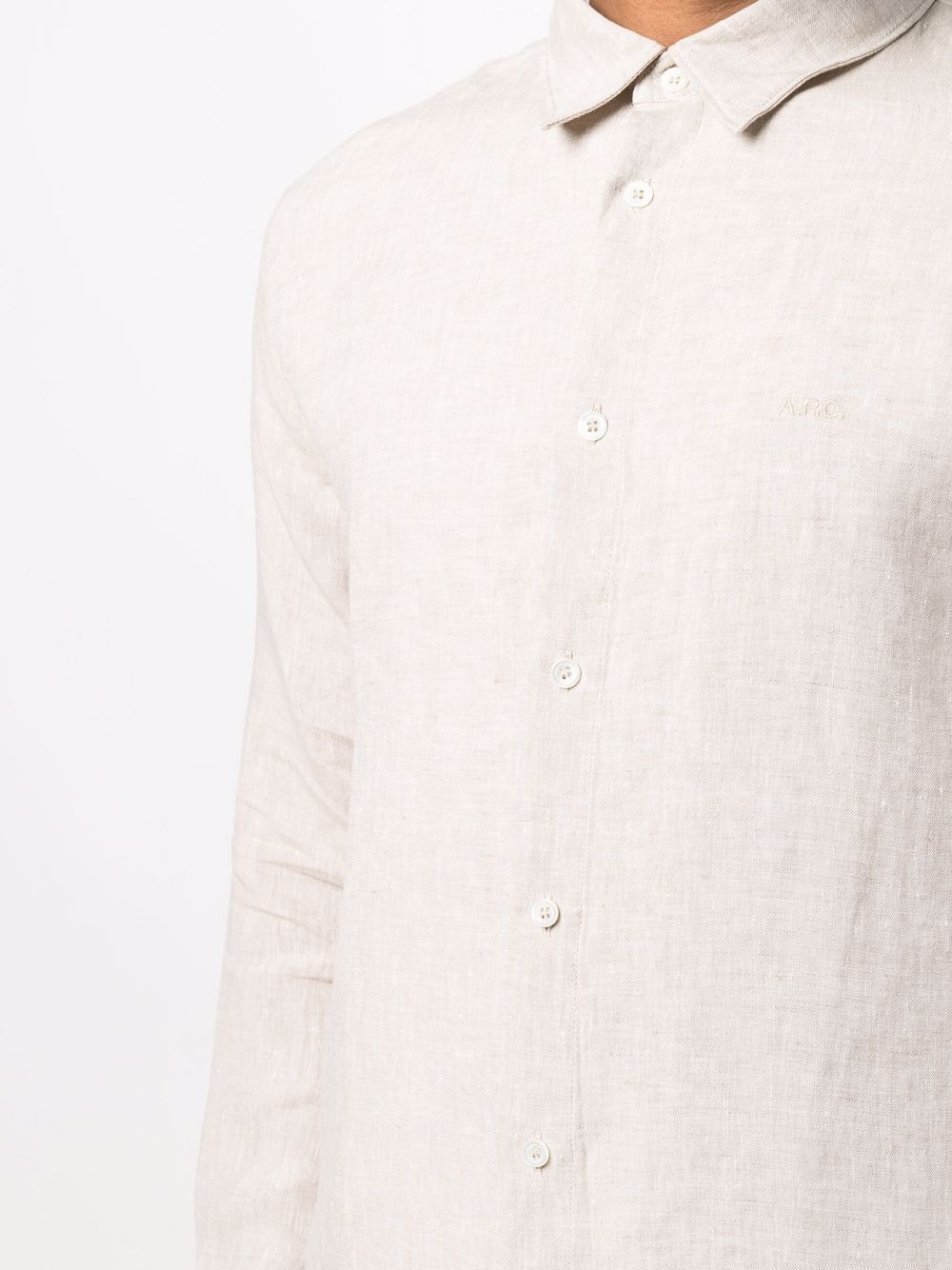 linen long-sleeve shirt - 5