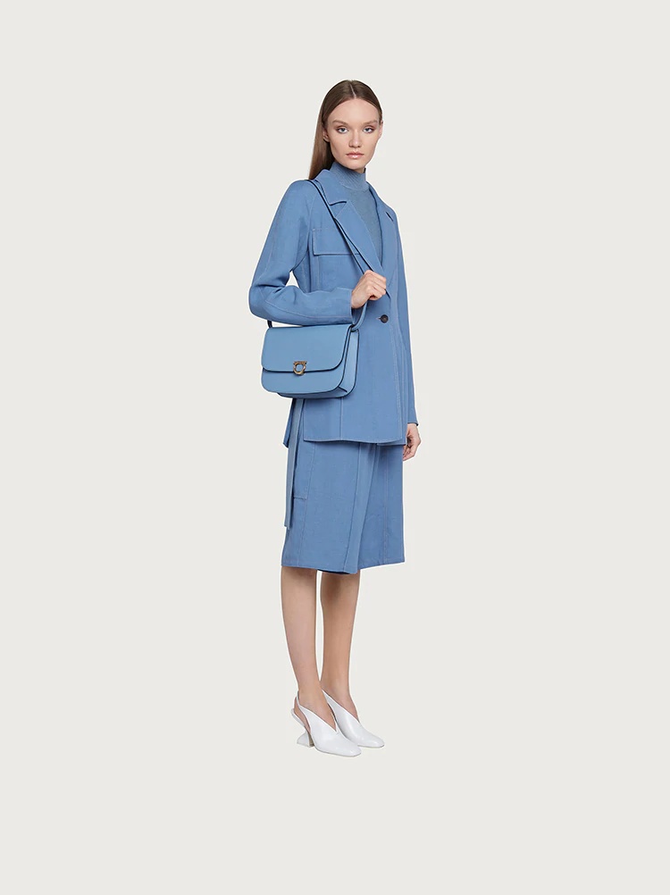 GANCINI ROUNDED FLAP BAG - 5