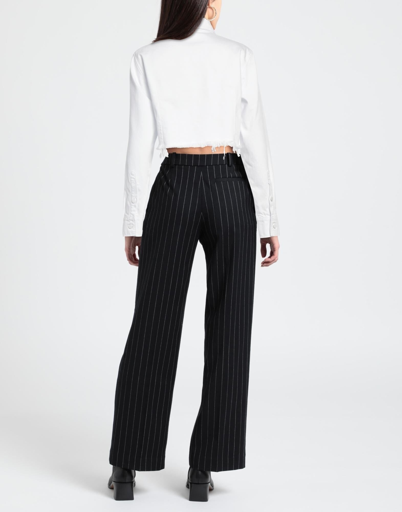 White Women's Solid Color Shirts & Blouses - 3