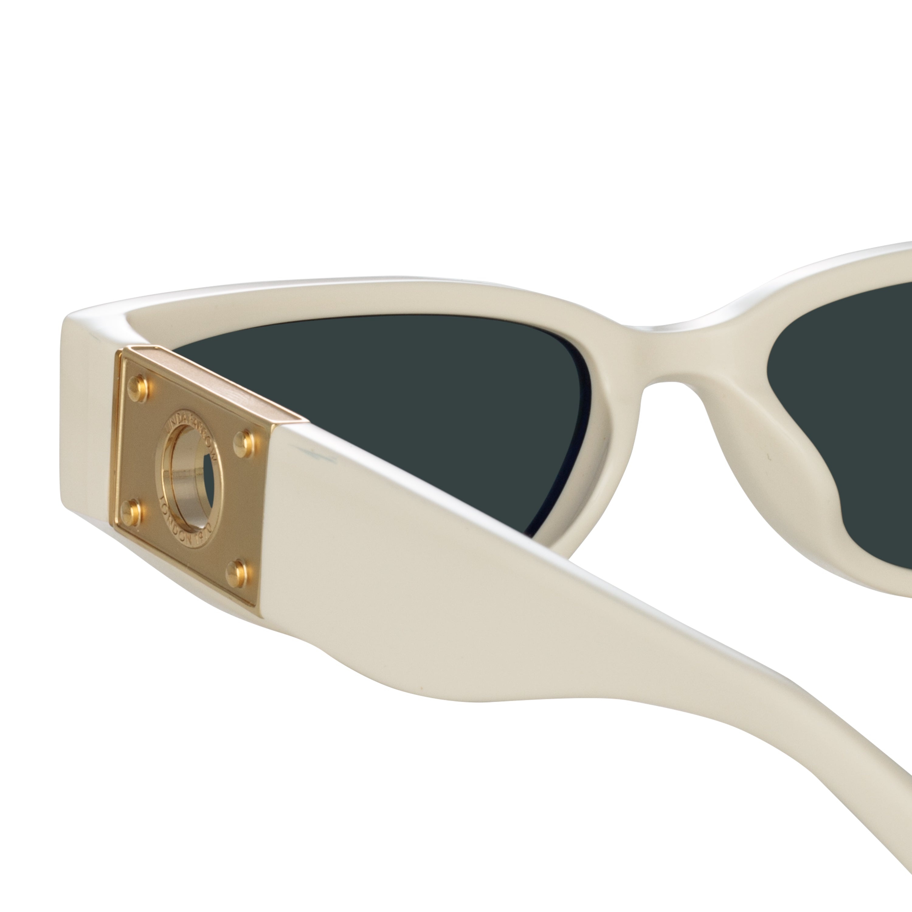 TOMIE CAT EYE SUNGLASSES IN WHITE - 5