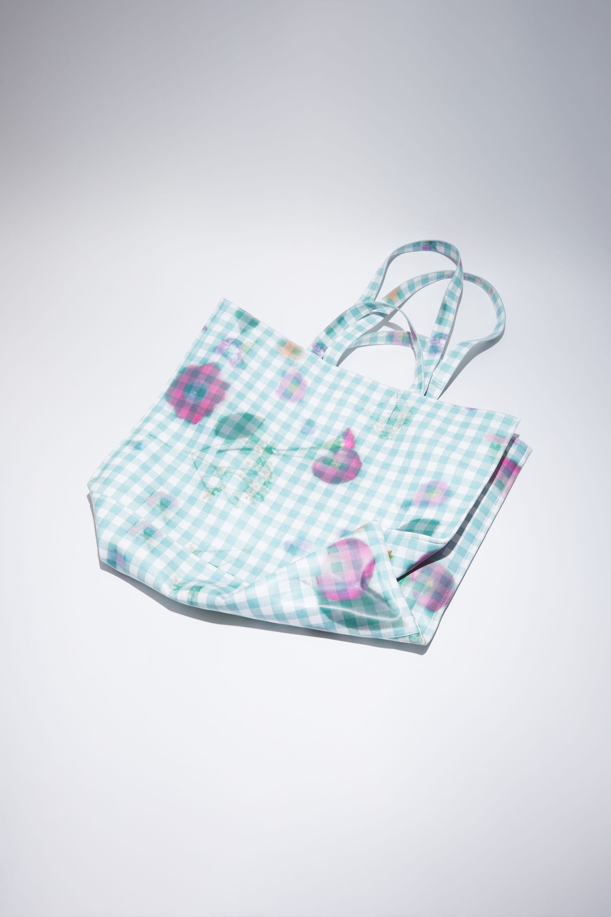 Logo shoulder tote bag - White/green - 4