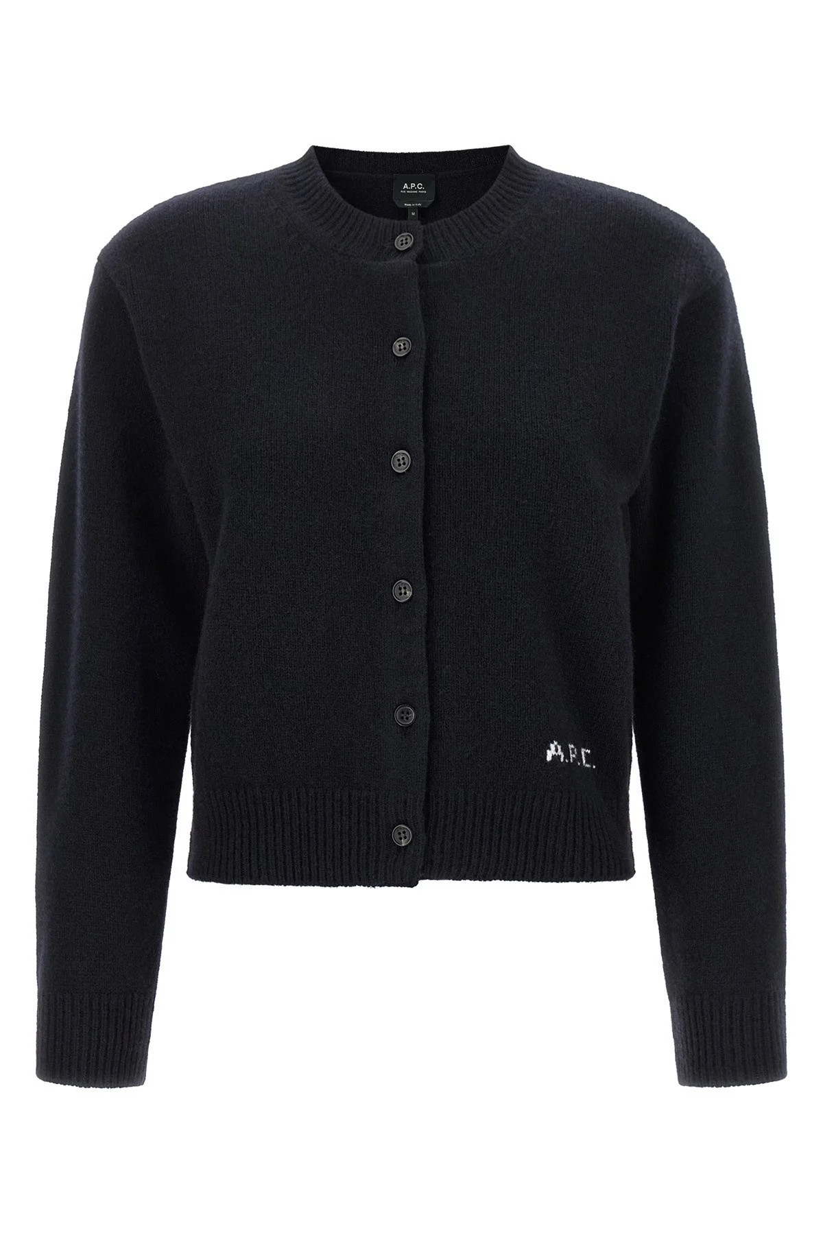 A. P.C. Lila' Wool Cardigan With Logo Intarsia - 1