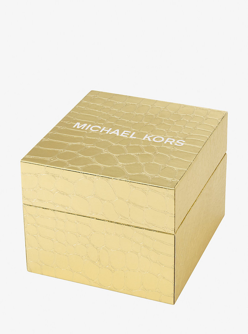 Limited-Edition Mini Darrington Pavé Bezel Gold-Tone Watch 6