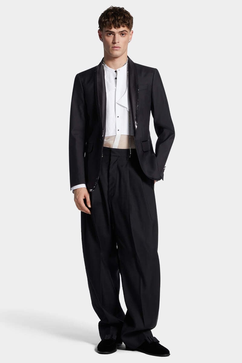 EMBROIDERED SHAWL COLLAR LONDON BLAZER - 7
