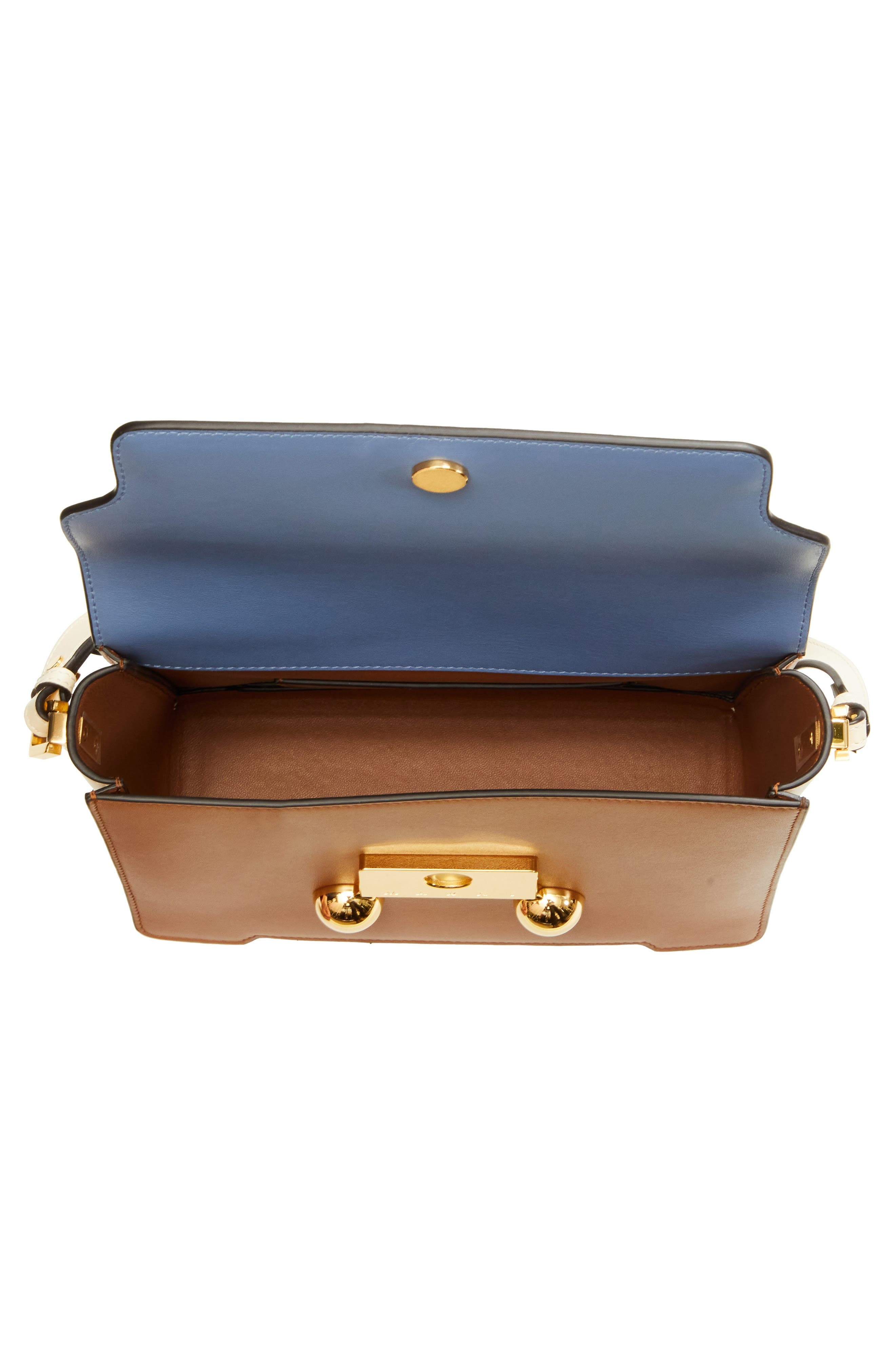 Marni Mini Trunkaroo Colorblock Leather Shoulder Bag in Opal/cinnamon/shell at Nordstrom - 4