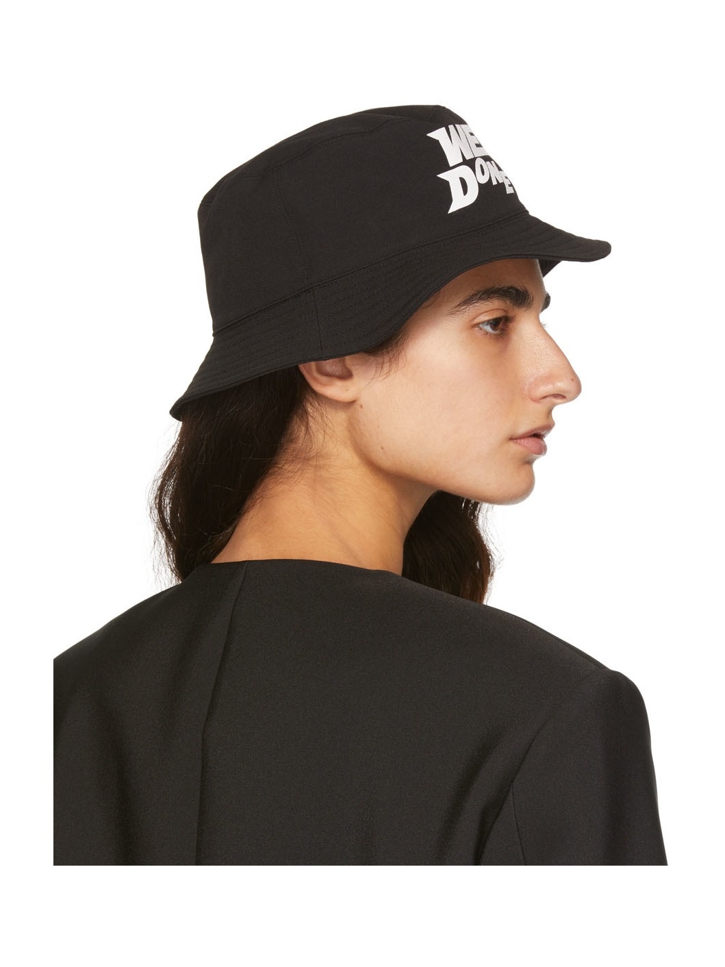 Black Basic Logo Bucket Hat - 3
