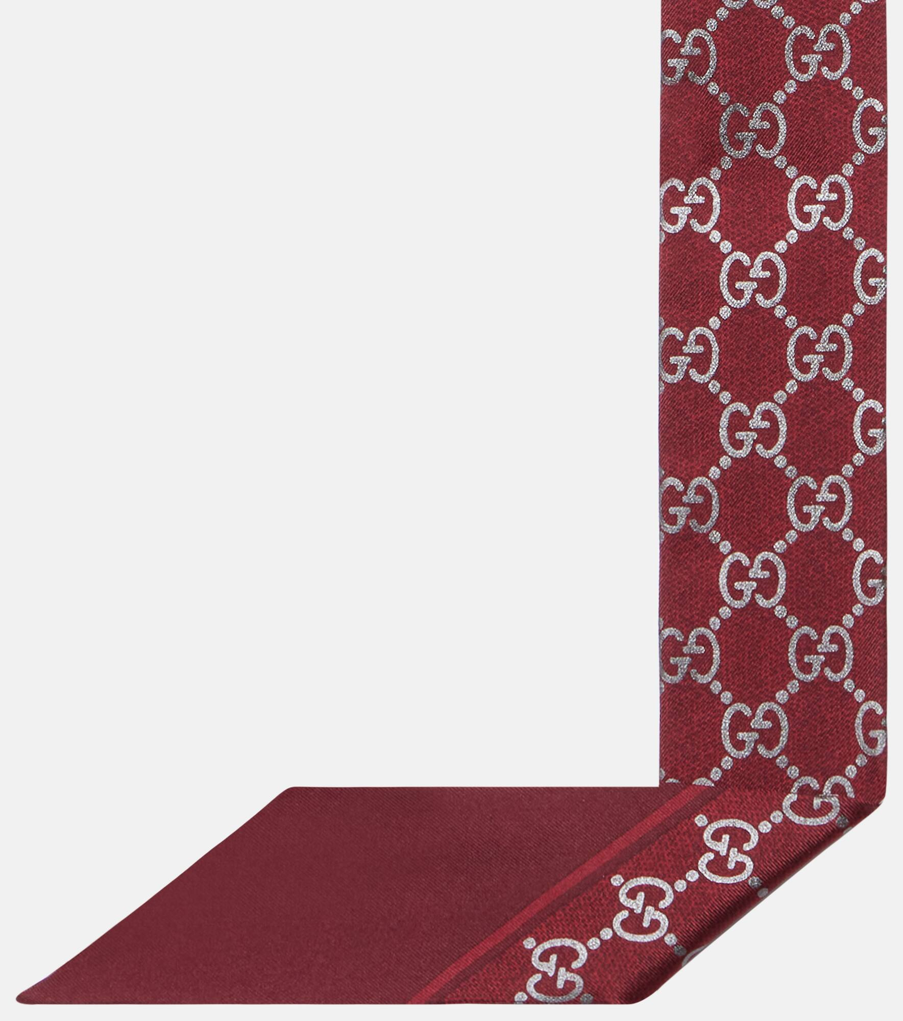 GG silk twill scarf - 4