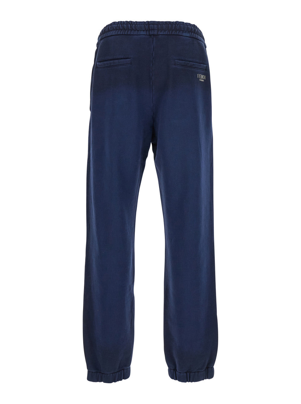 Fendi Men Blue Pants With High Elastic Waist In Cotton Man - 2