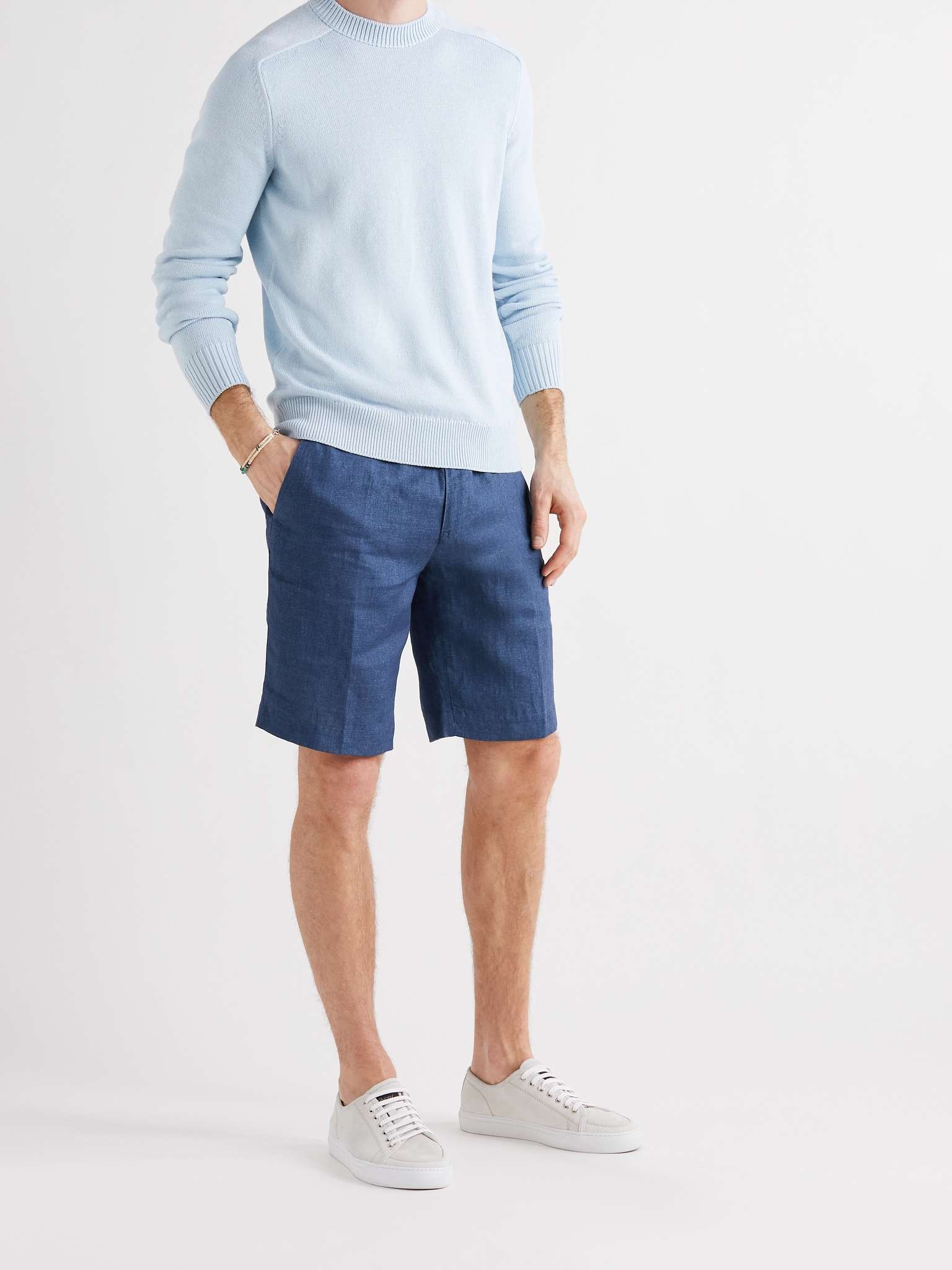 Slim-Fit Linen Drawstring Shorts - 2