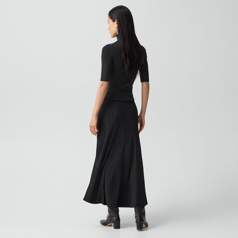 Theory Fluted Seam Skirt in Crepe Jersey outlook