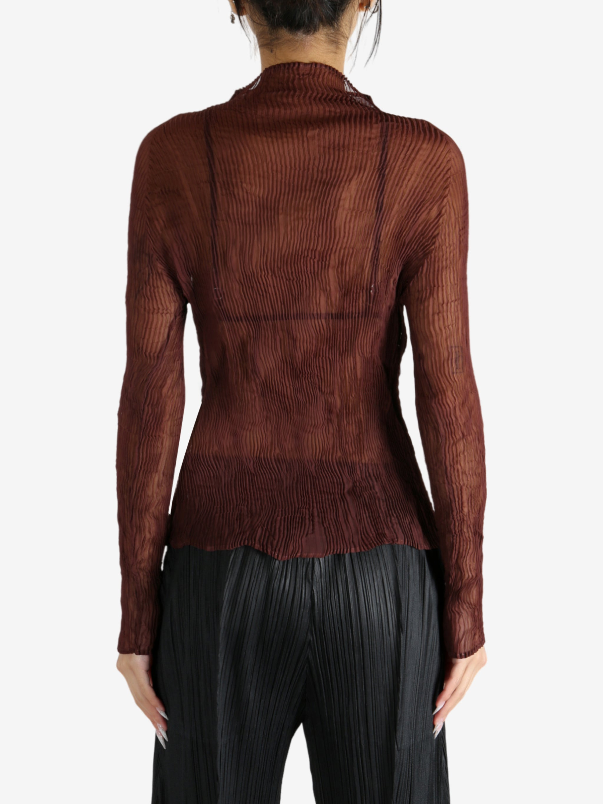 ISSEY MIYAKE - Women Chiffon Twist 2 Shirt - 3