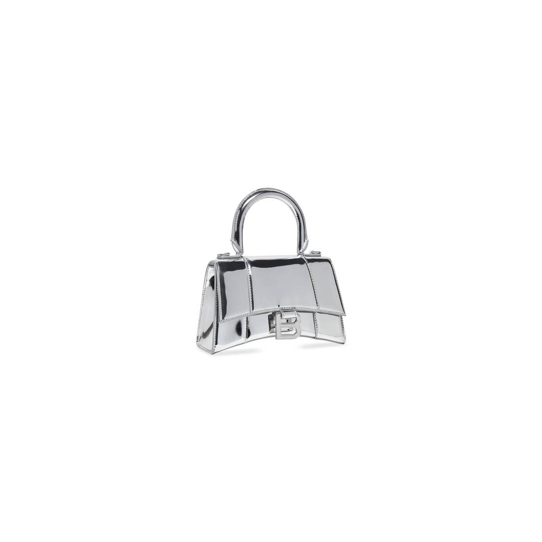Women's Hourglass Xs Handbag Mirror Effect in Silver - 4