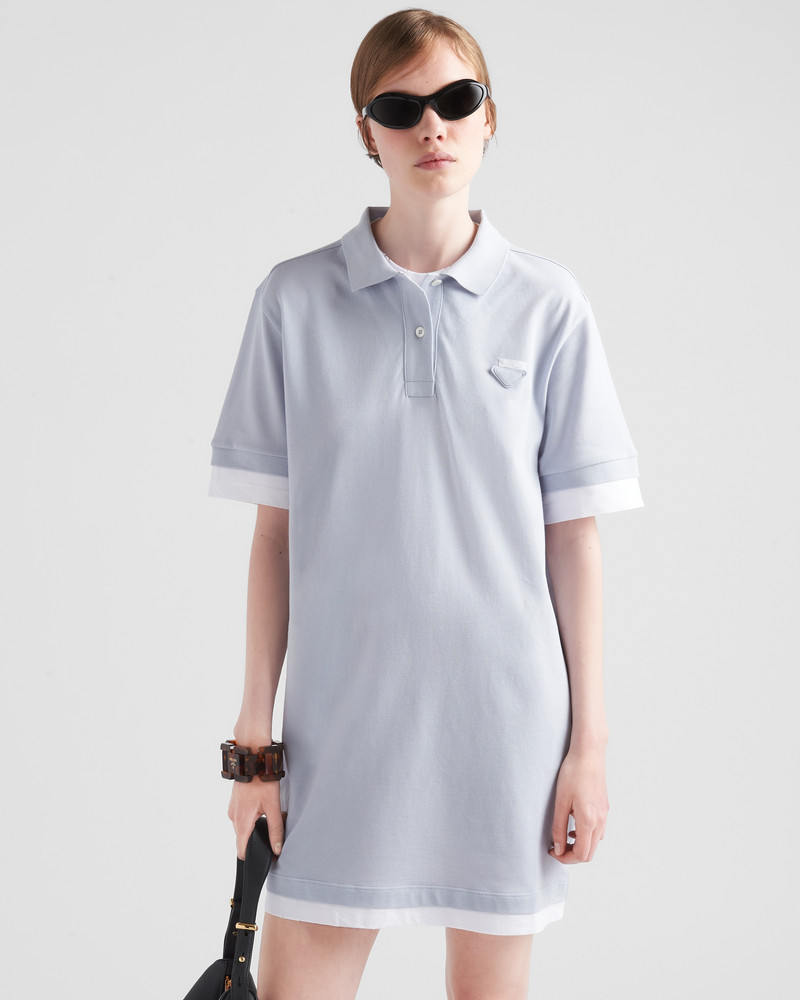 Piqué and jersey dress 3