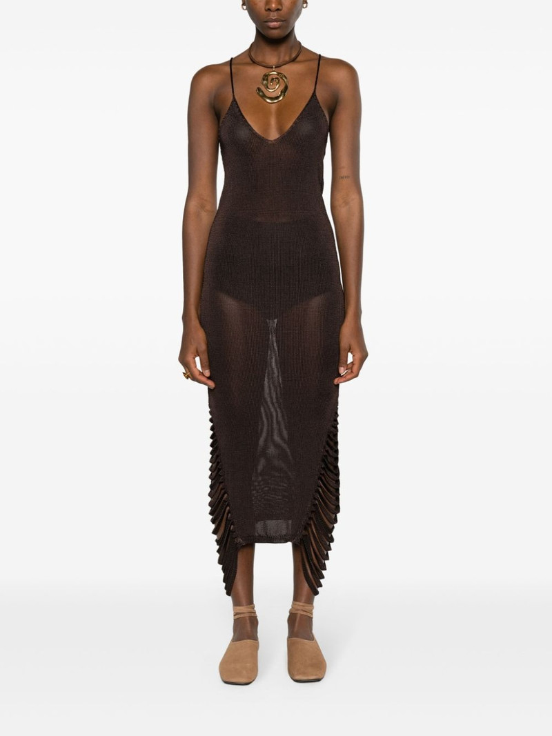 AISLING CAMPS Stalacite slip midi dress outlook