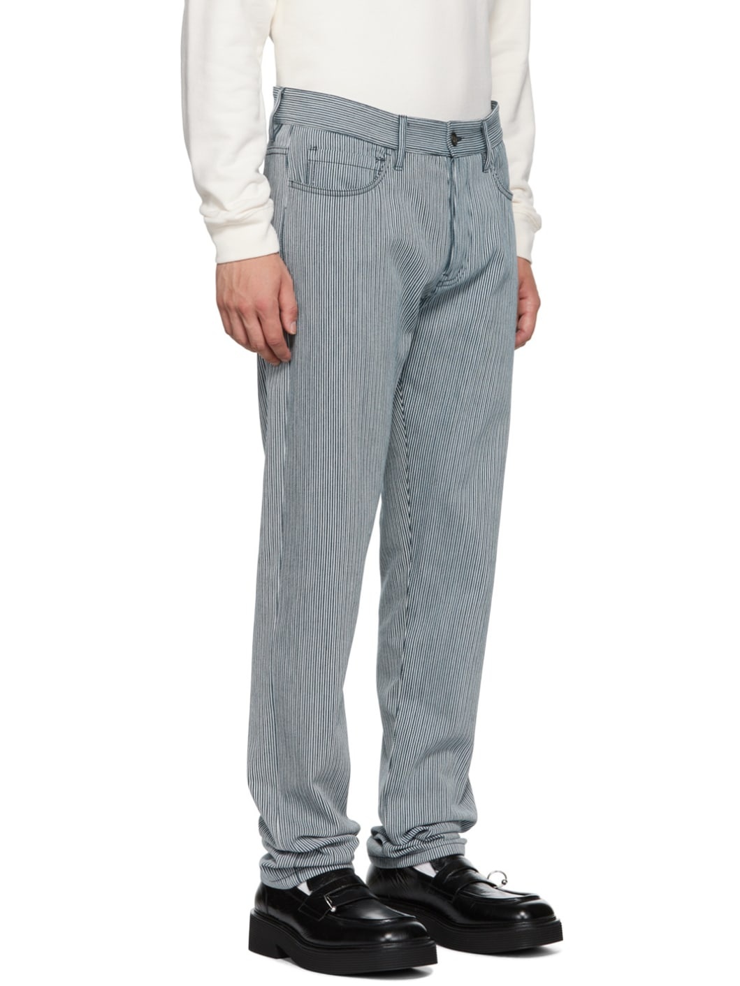 Navy & White Austin Trousers - 2