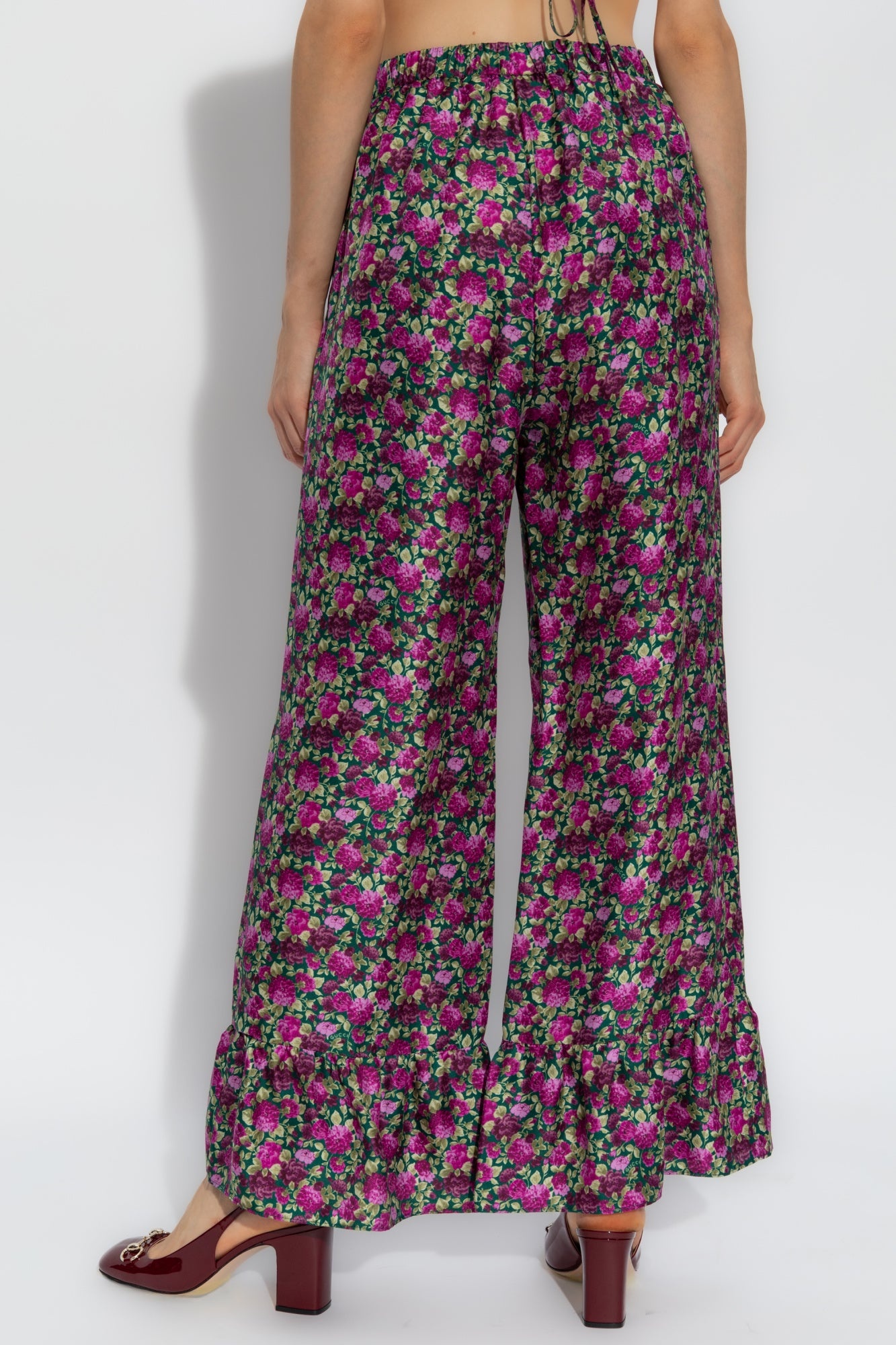 Gucci Floral Print SIlk Pant - 3