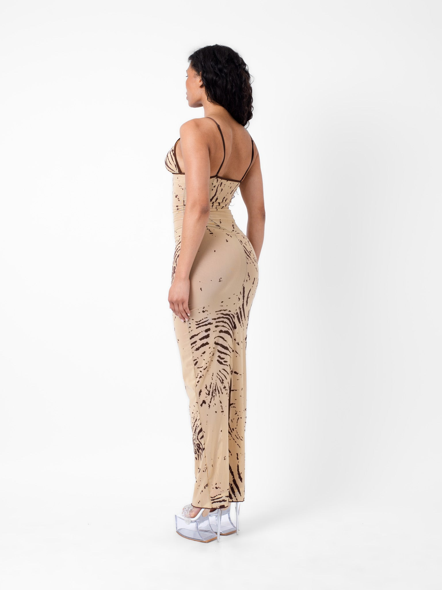 HUN DRESS BEIGE ZEBRA PRINT - 5