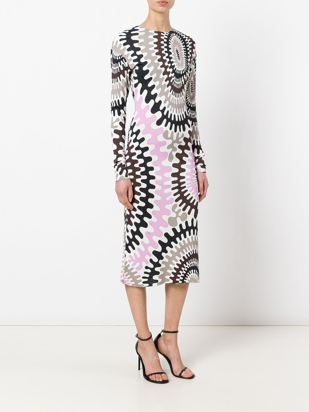 longsleeved printed dress - 3