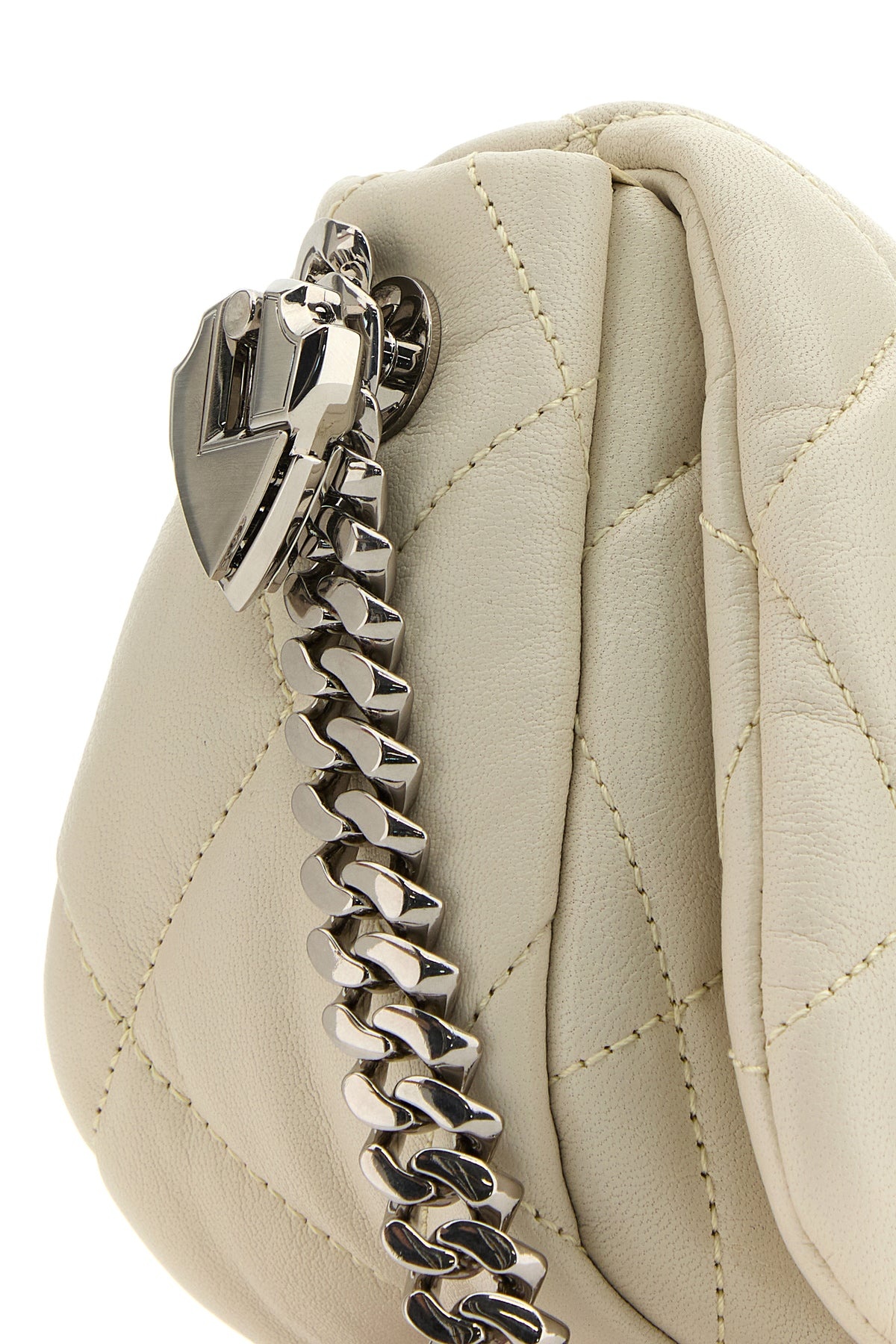 White leather Shield Lock shoulder bag - 4