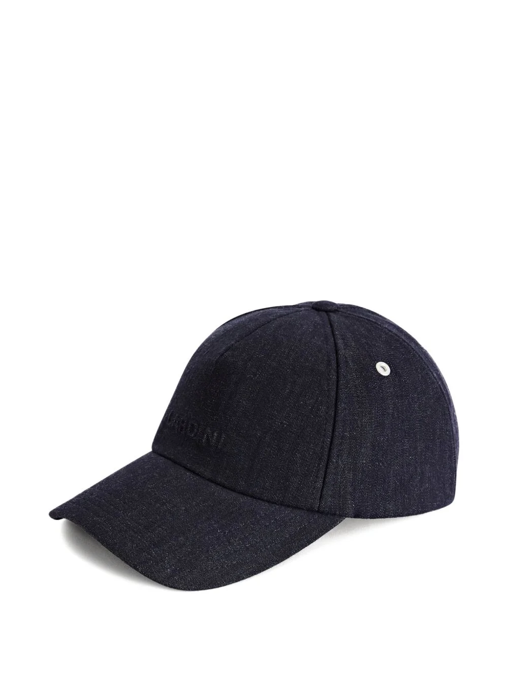 embossed-logo denim-effect baseball cap - 1
