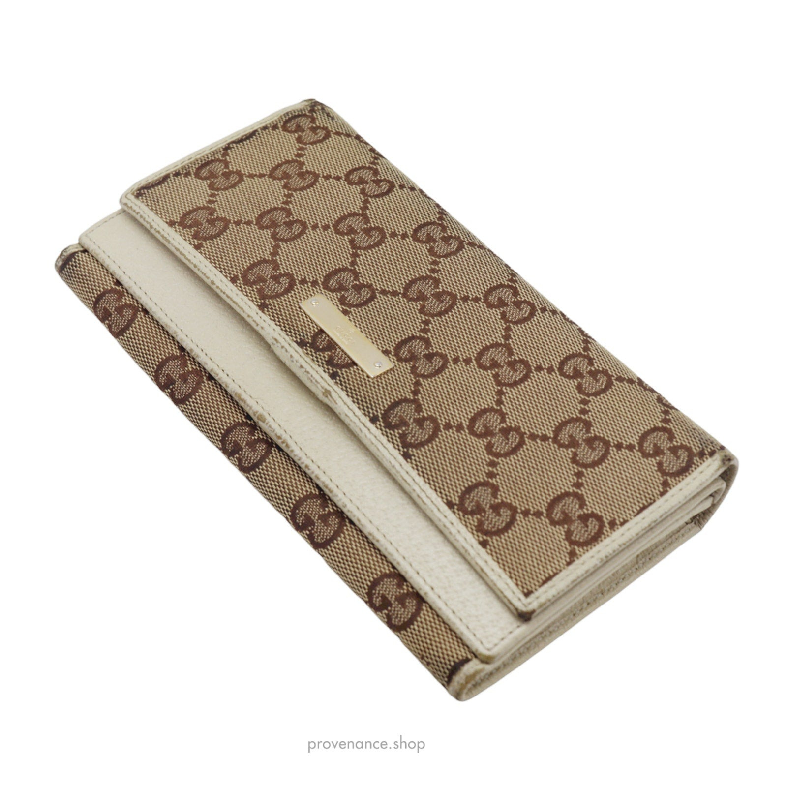 Gucci GG Canvas Long Wallet - White - 4