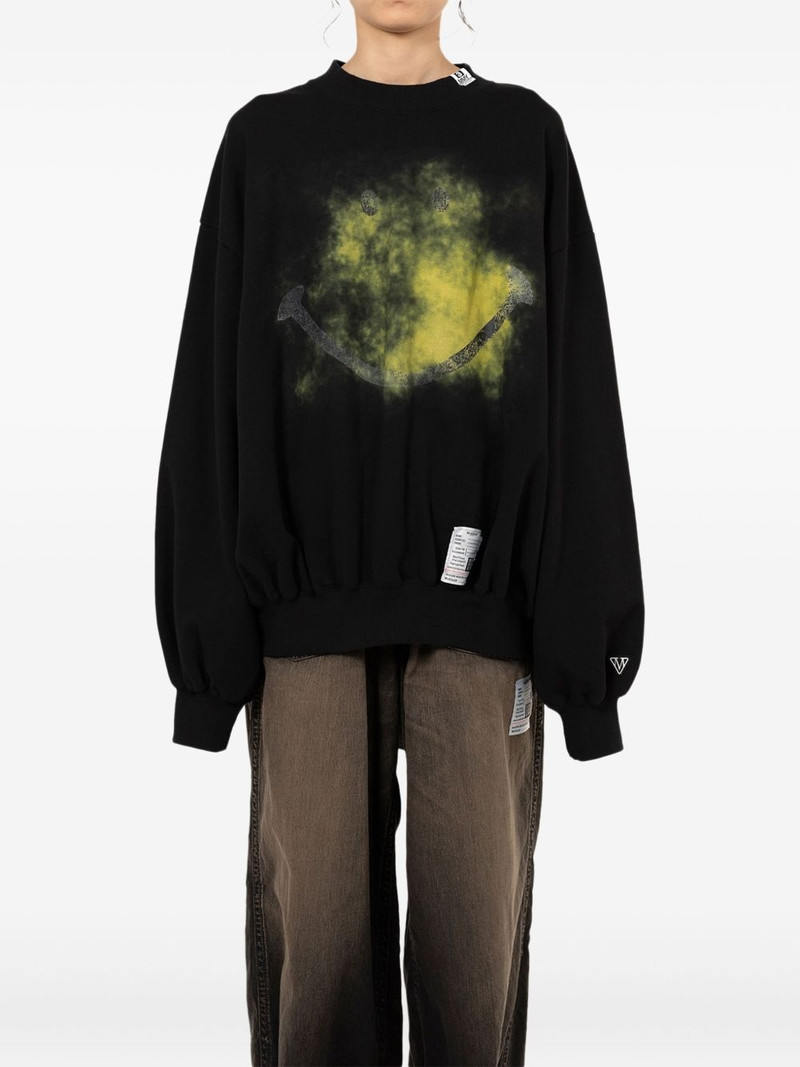 Maison MIHARAYASUHIRO smiley face-print sweatshirt outlook
