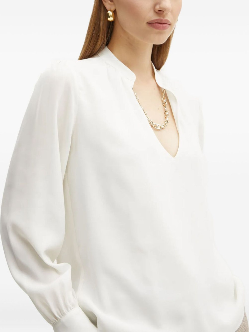 V-neck long-sleeve blouse 3