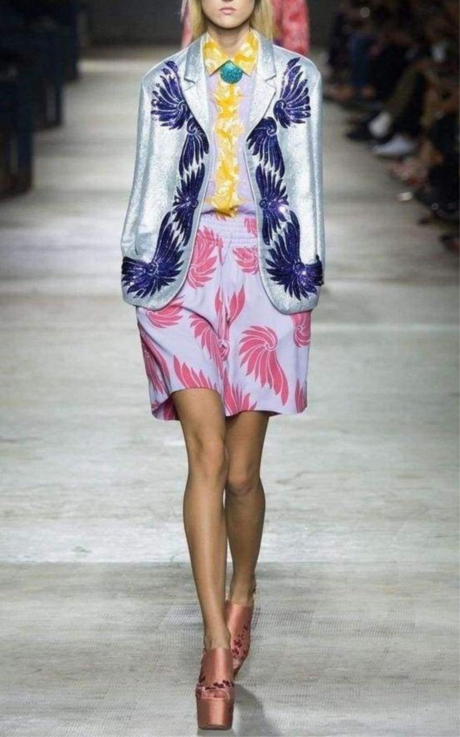 Feather Printed Shorts - 4