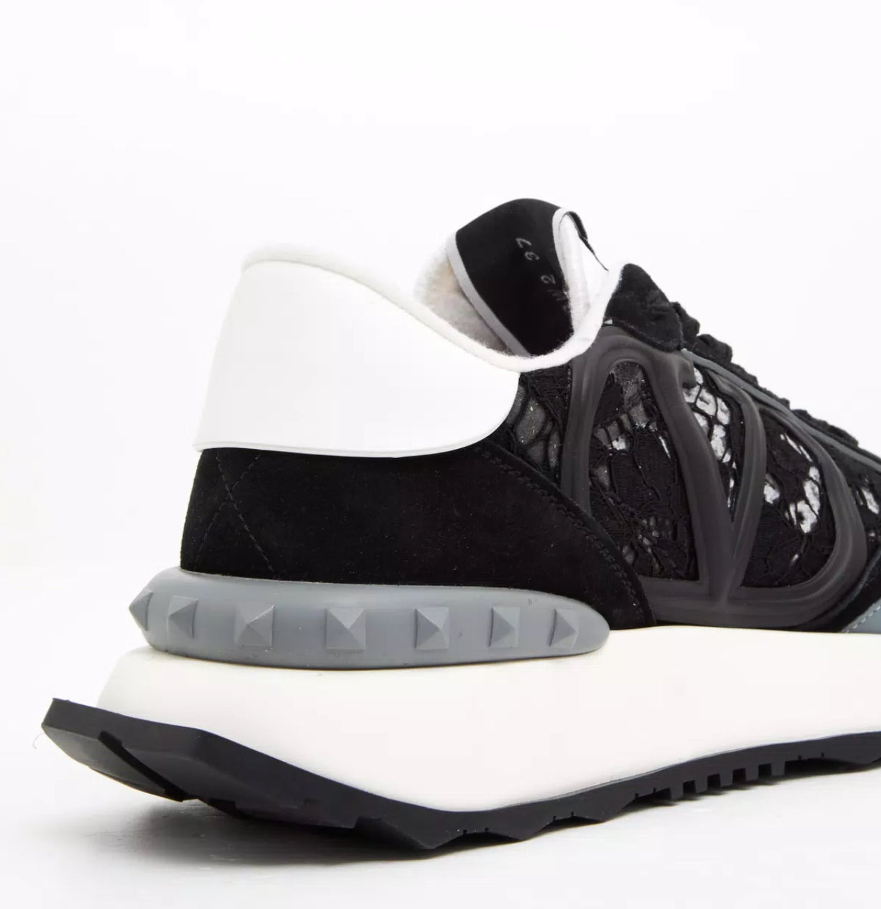 Valentino Lace And Mesh Lace runner Trainer Sneakers - 2
