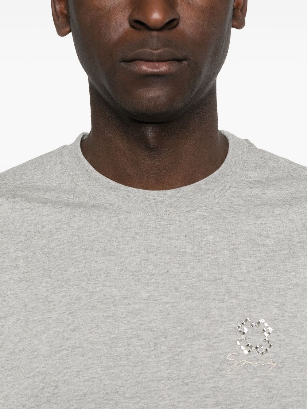 crystal 4G-detail cotton T-shirt - 4