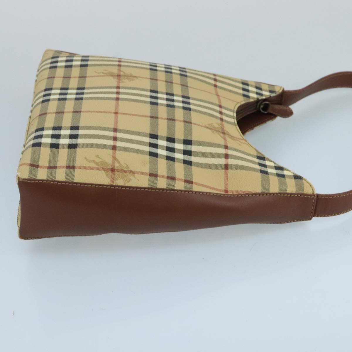Burberry Nova Check Shoulder Bag Pvc Leather Beige - 4