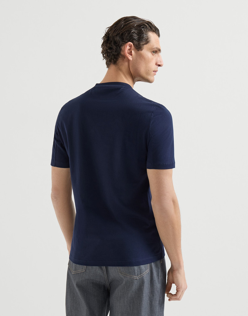 Brunello Cucinelli Cotton jersey crew neck T-shirt with logo outlook