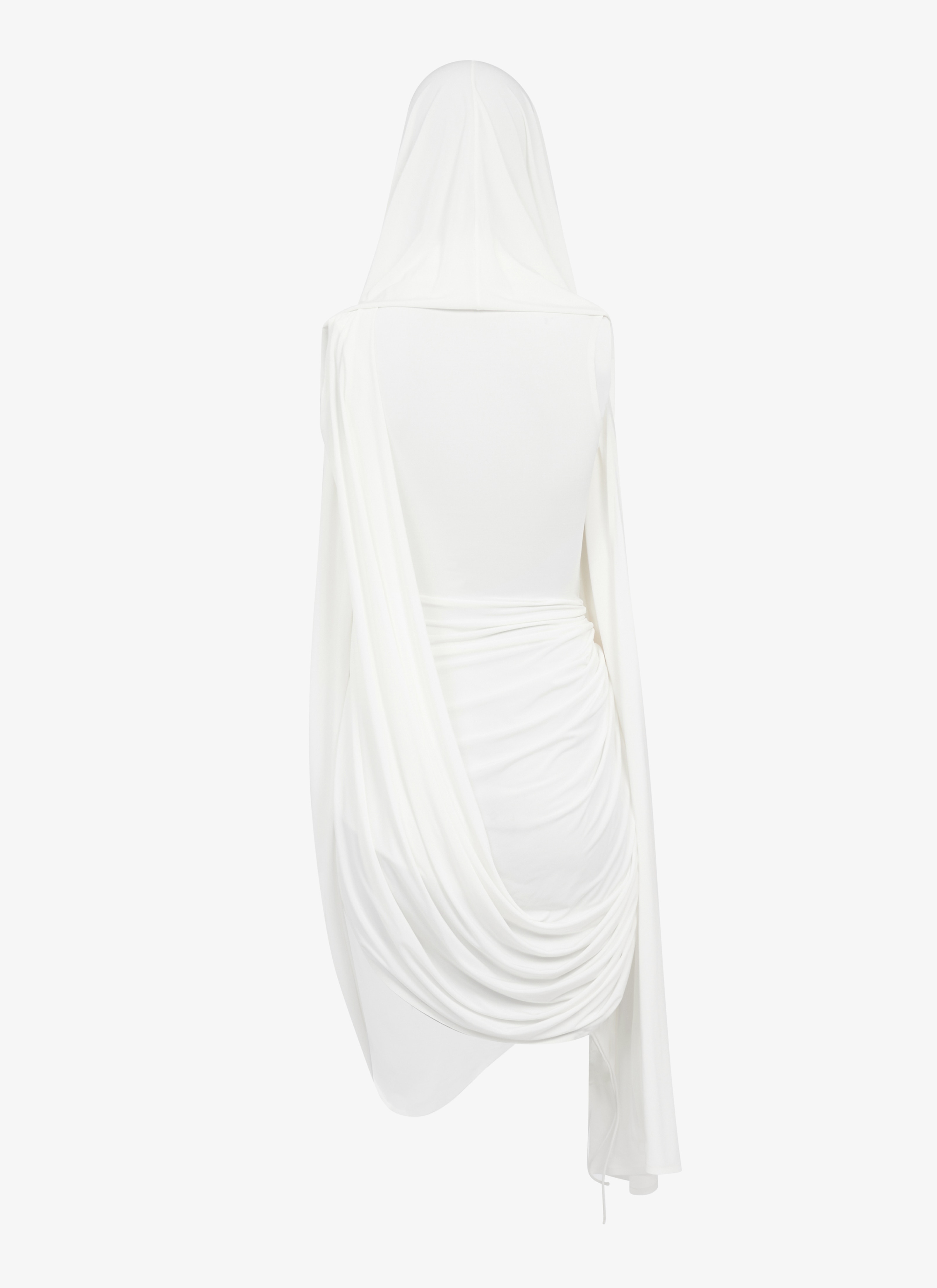 DRAPED FLUID JERSEY DRESS - 4