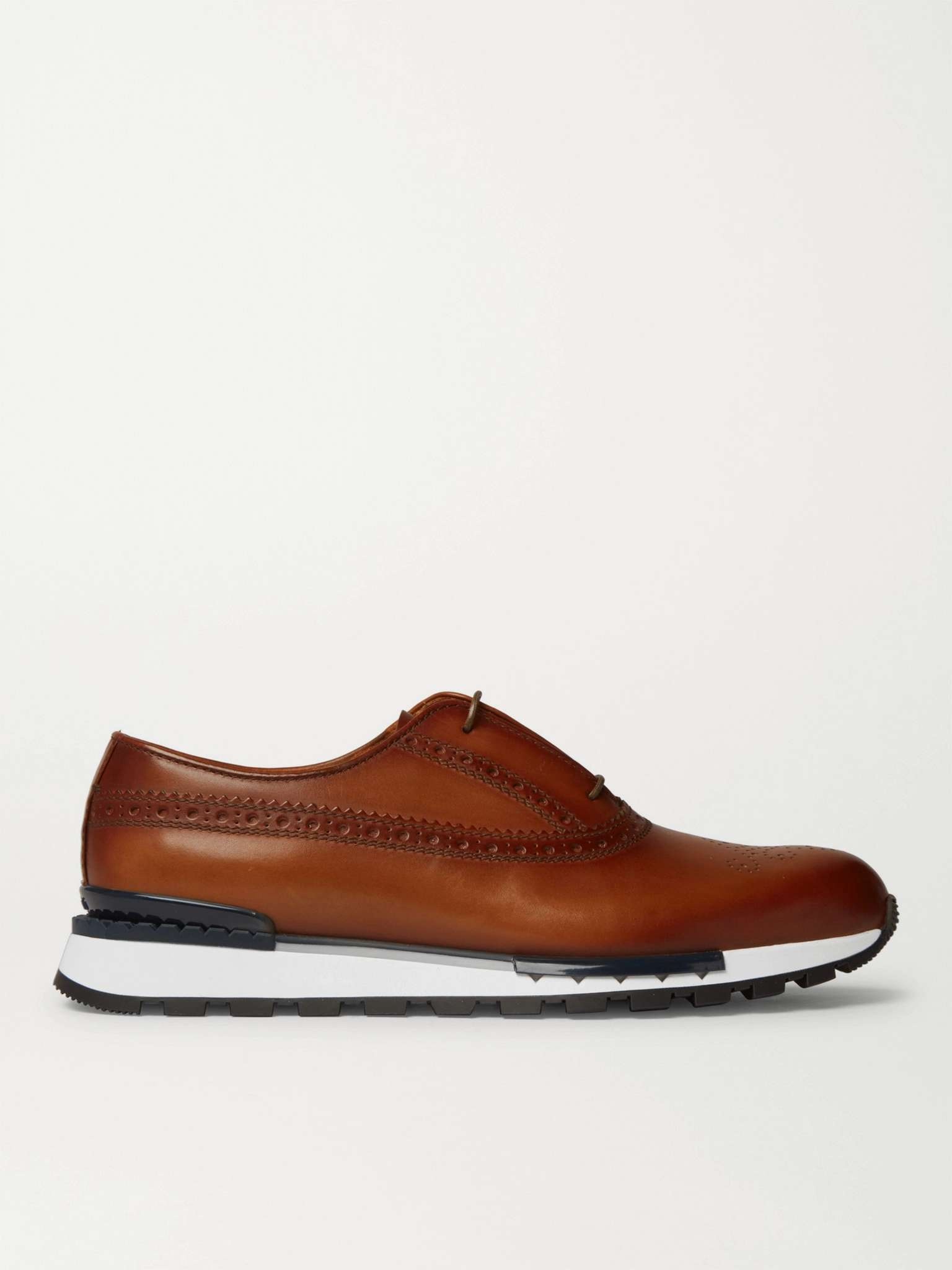 Fast Track Leather Brogue Sneakers - 1