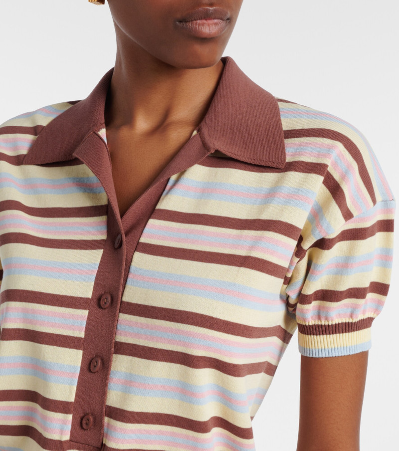 Sable striped cotton-blend polo shirt 3