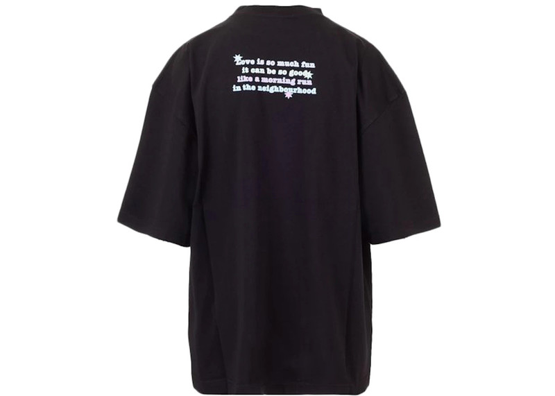 BALENCIAGA Balenciaga Love Bear Womens Oversized T-Shirt Black outlook