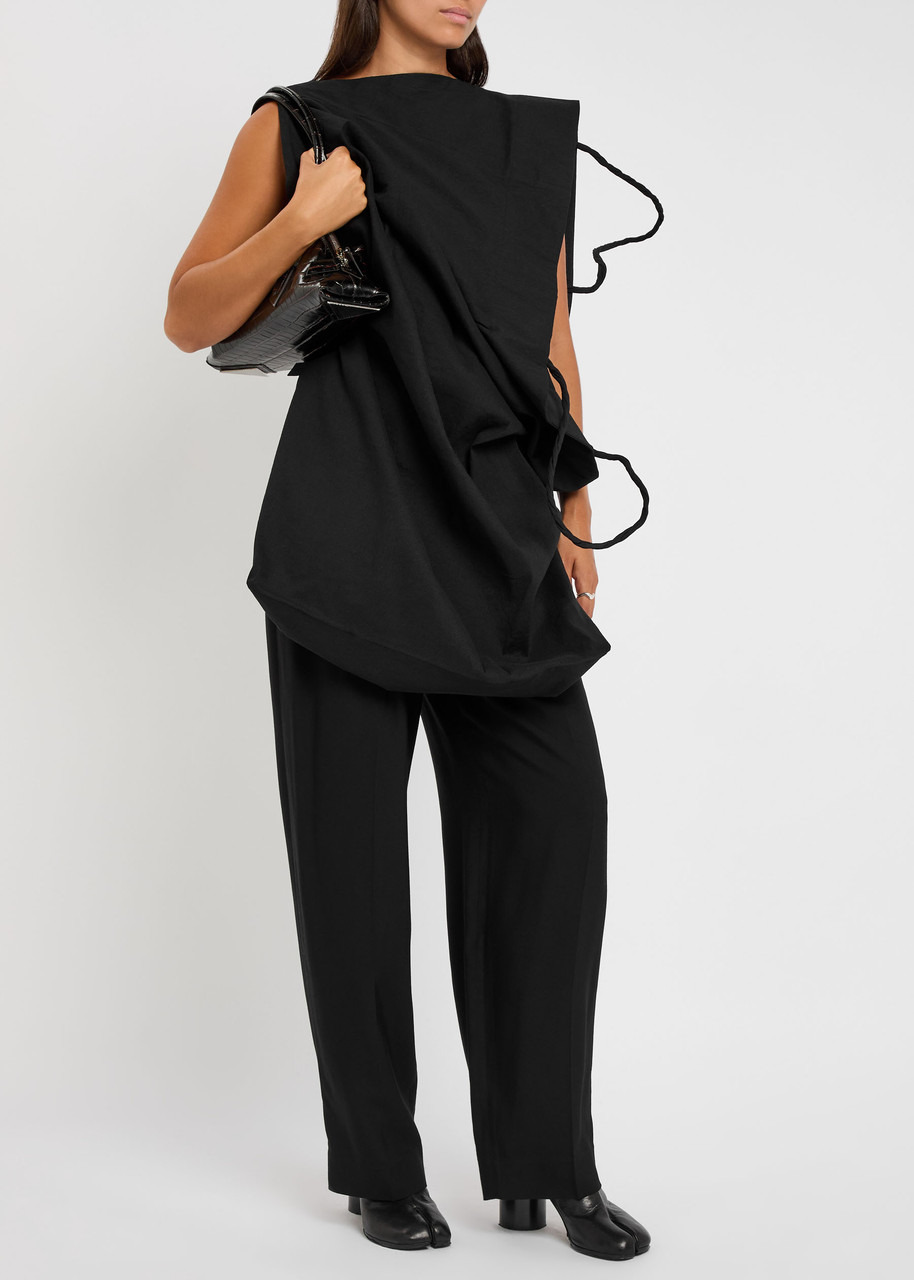 Issey Miyake Paper Bag Draped Asymmetric Woven top - 4
