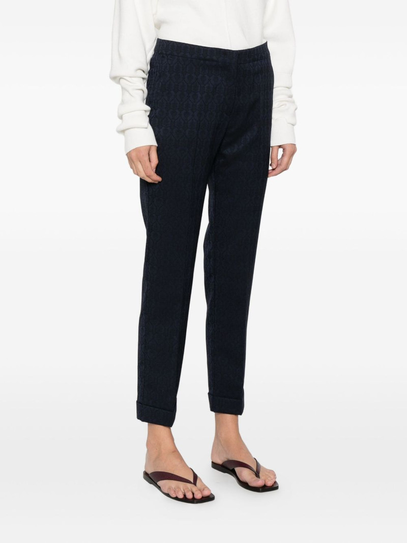 patterned cuffed trousers 3