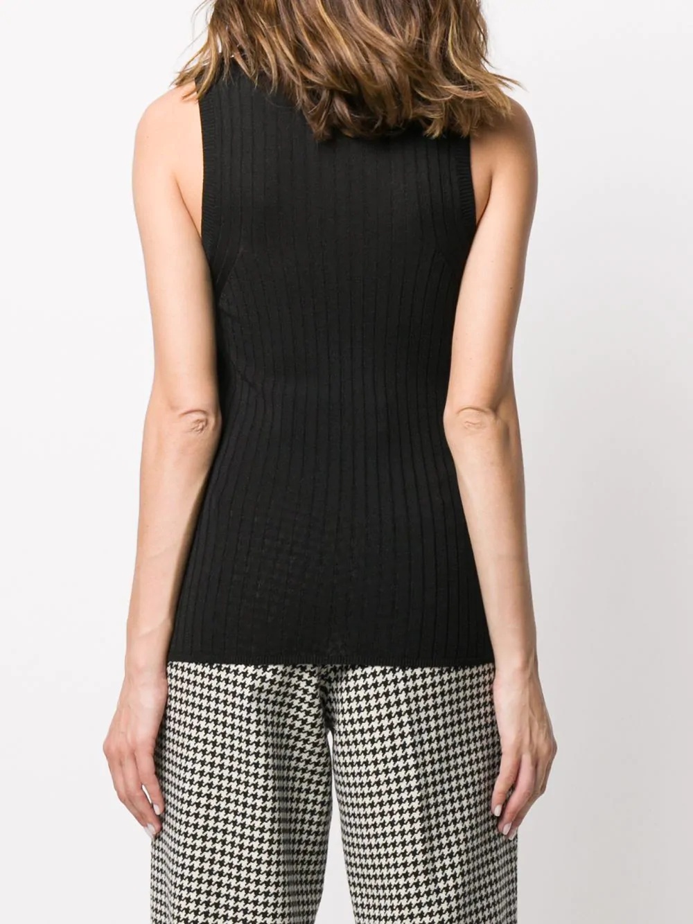 ribbed sleeveless jumper - 4