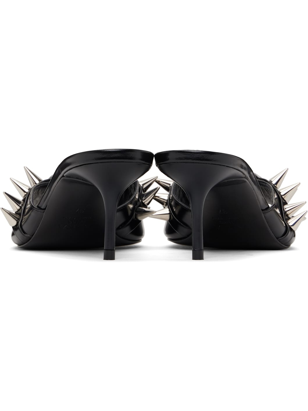 Black Heart Heeled Sandals - 2