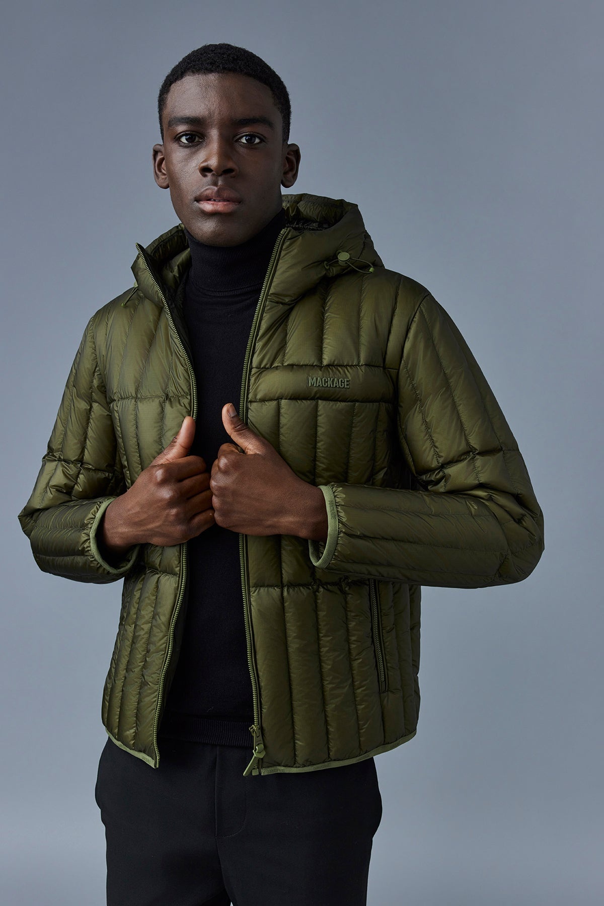 PETER Translucent ripstop light down jacket with hood - 5