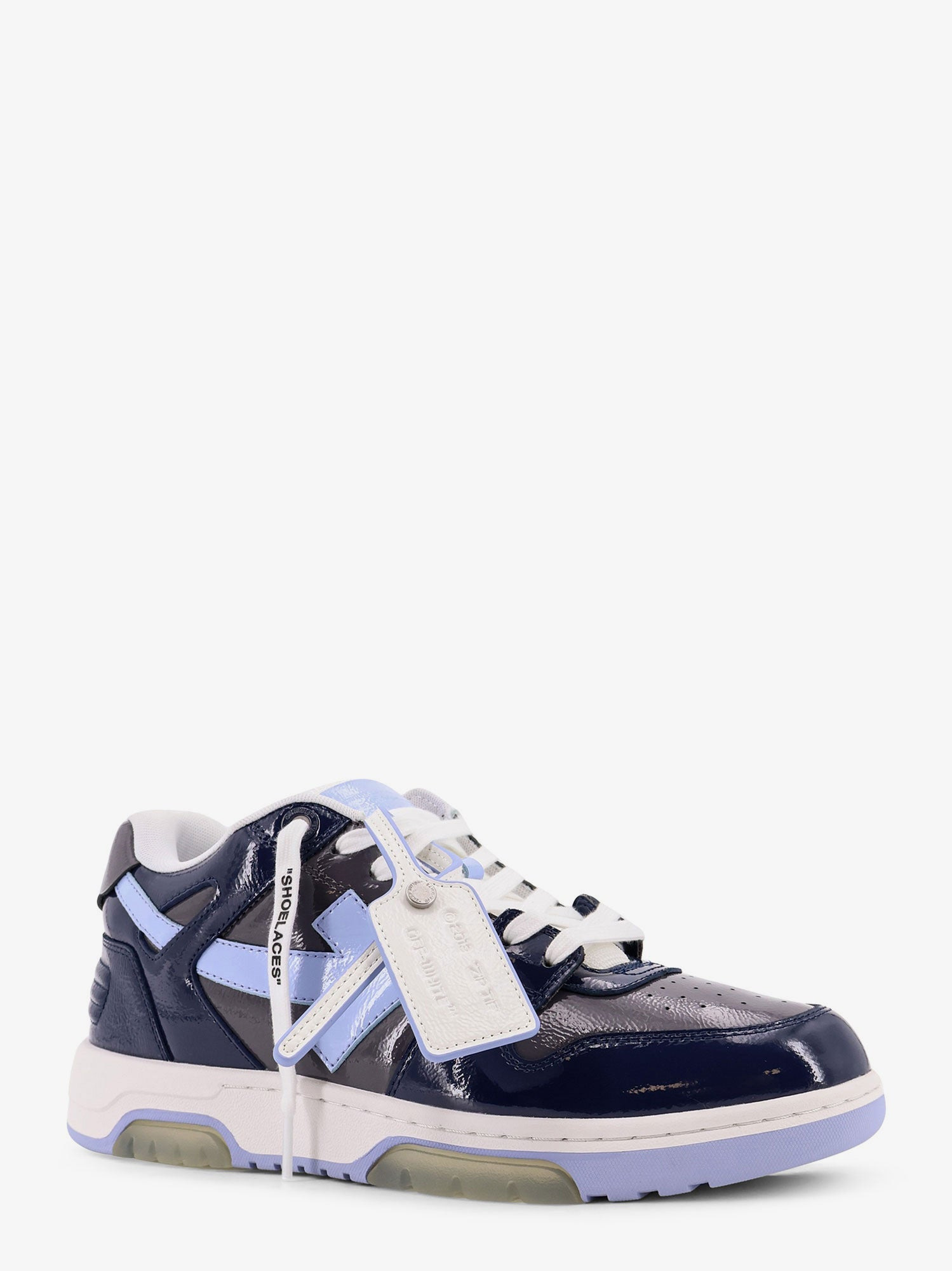 Off White Ooo Patent Lea Low-Top Patent Leather Sneakers - 2