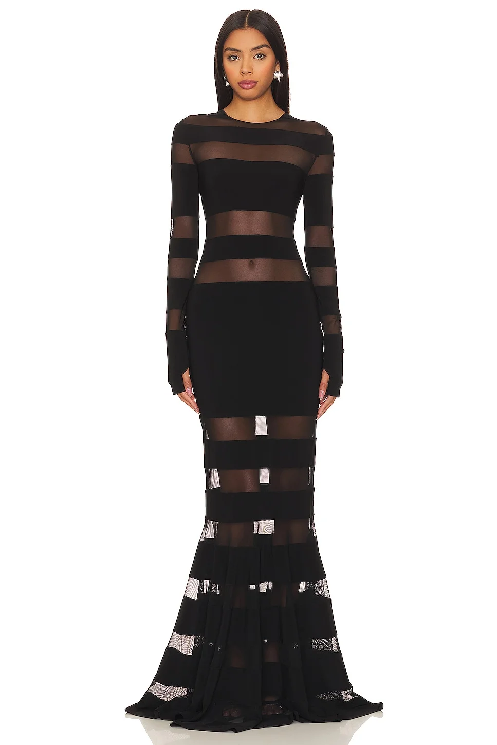 Spliced Dress Fishtail Gown - 1