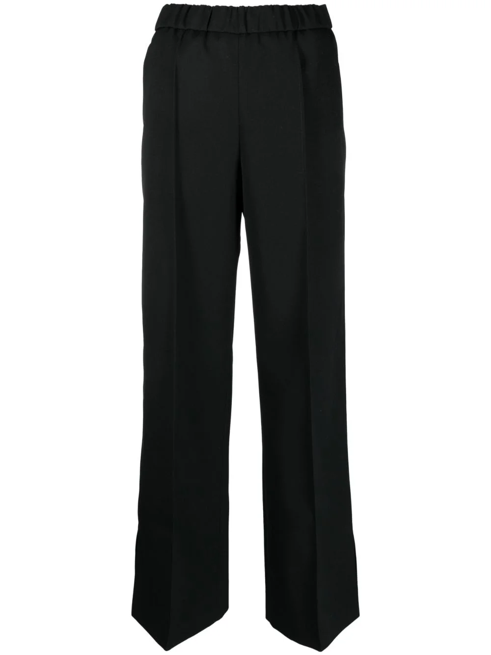 pressed-crease wool straight trousers - 1