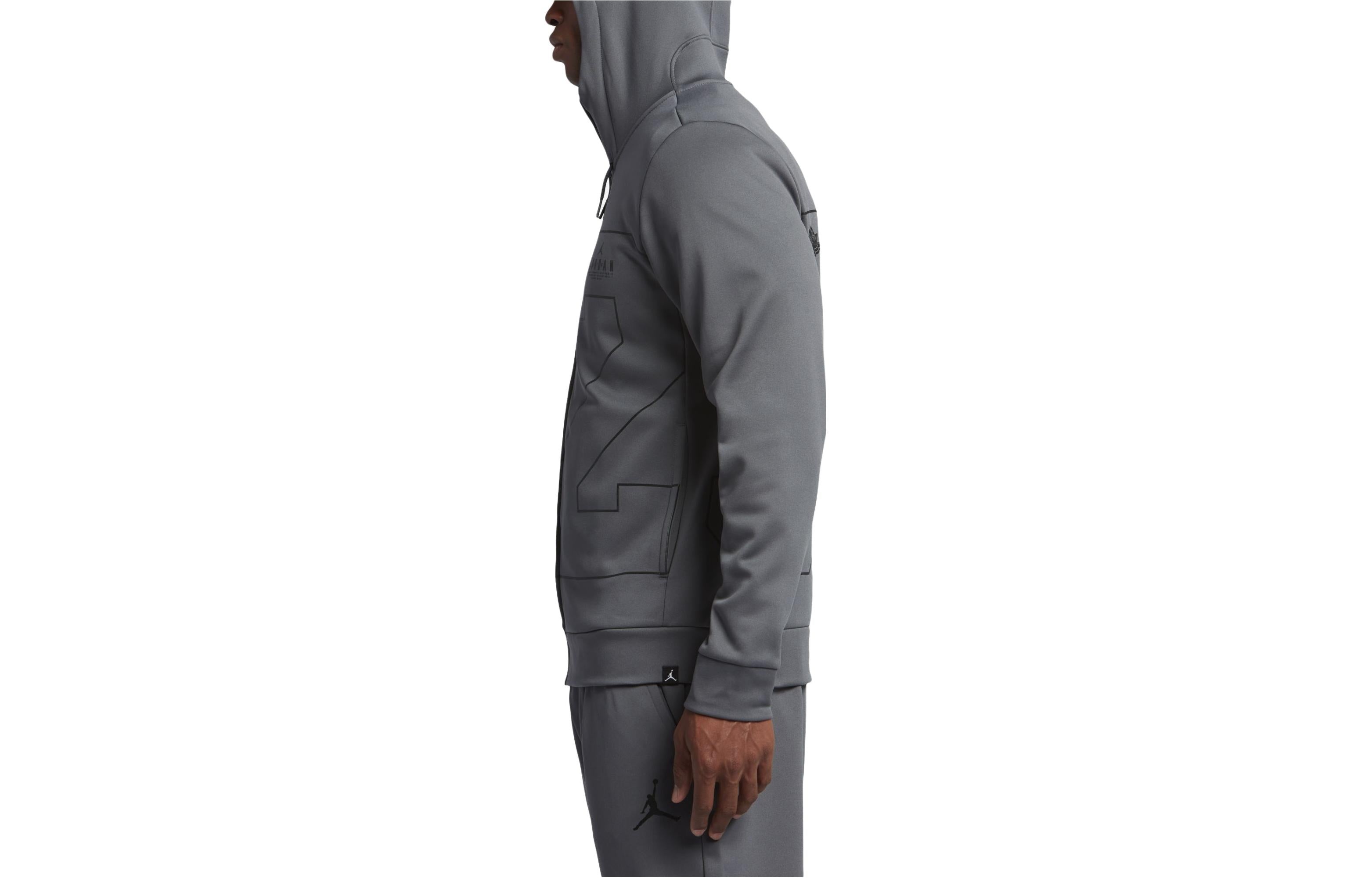 Air Jordan 23 Therma Lite Full zip Hoodie 'Grey' 831381-021 - 3